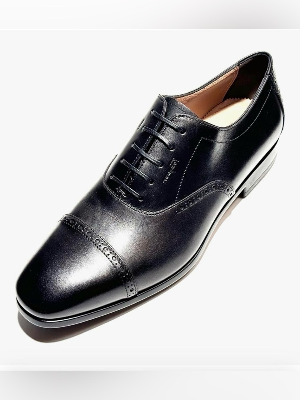 Salvatore Ferragamo Riley Men Cap Toe Oxford Leather Shoes